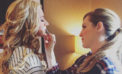 Applying makeup Freelance makeup artist turns each job into the next one