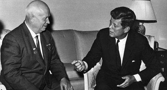 Nikita Khrushchev usa soviet union history president J.F.K. dug a deep hole in his relationship with Khrushchev