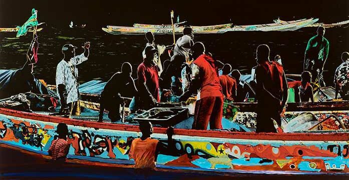 Gilbert Desjardins art - Série Migrations sans frontières Quebec artist bears witness to Africa’s climate migrants