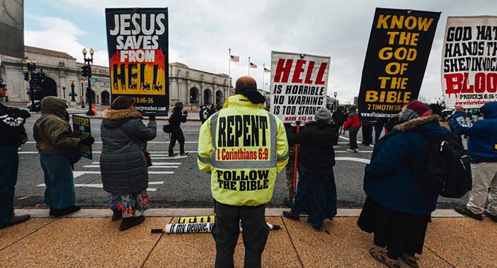 fundamental Christianity religion protest Some ‘Christians’ deserve our anger and contempt